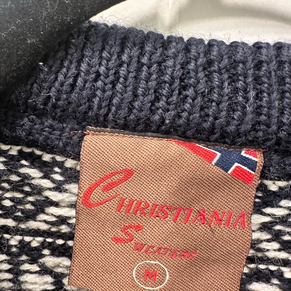 Vintage Christiania Sweaters Pure Wool Norwegian Nordic Sweater M - Picture 7 of 16